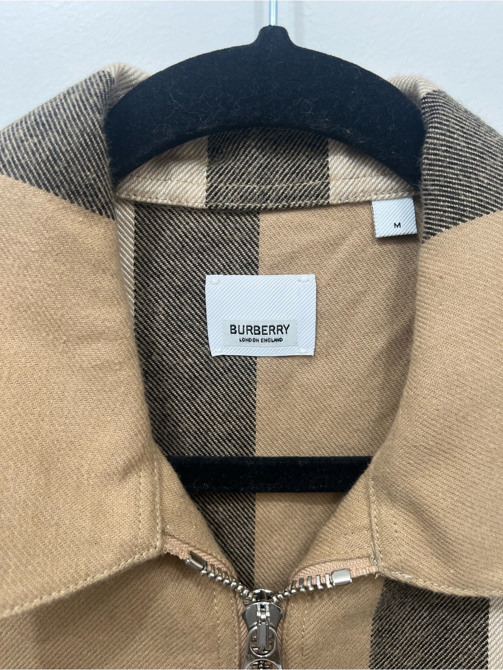 Burberry Men’s Wool/Cotton Hatcher Zip Shirt Jacket Medium - Picture 4 of 9